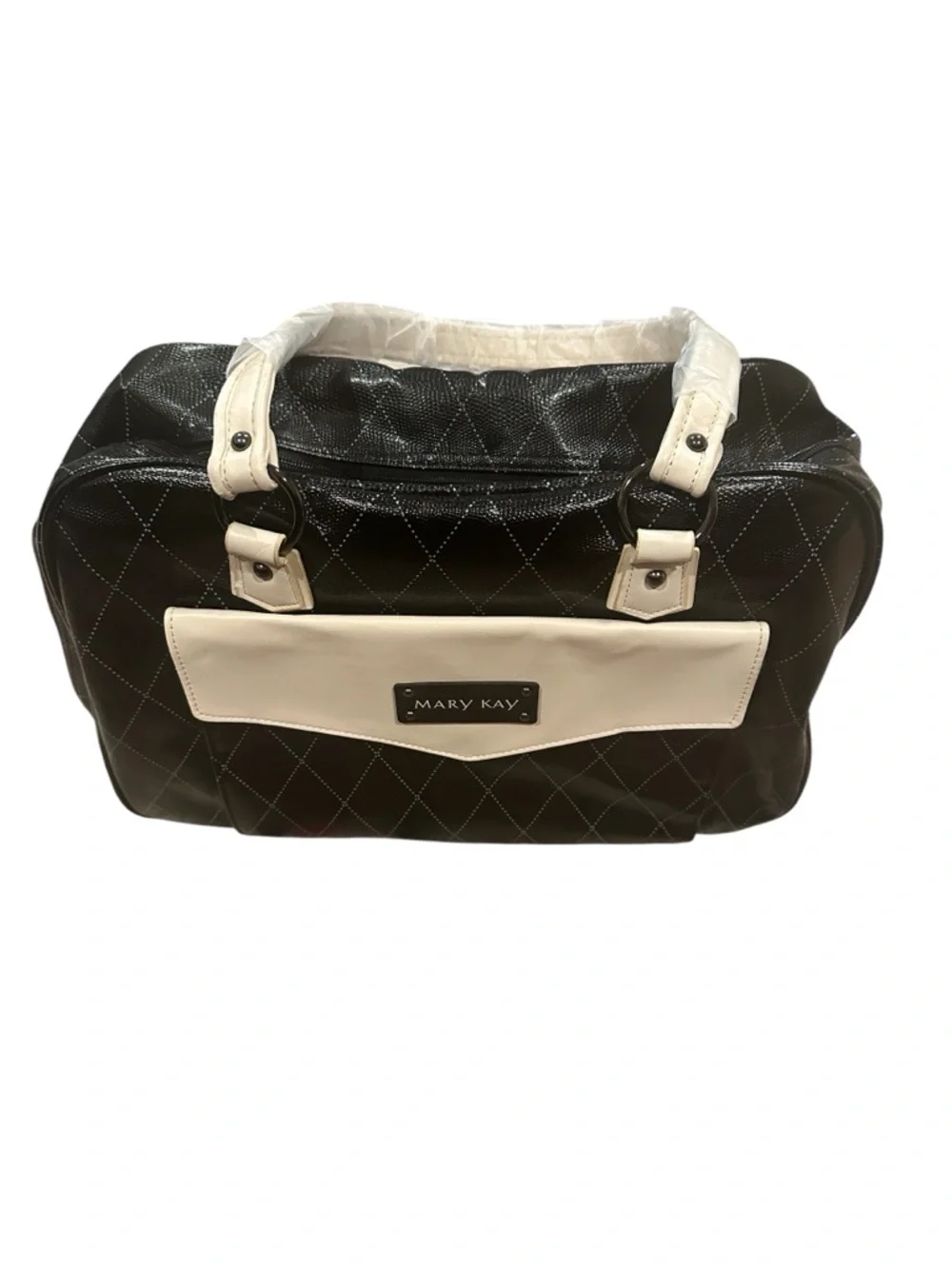Mary Kay Business Black Cream Zippered Makeup Skincare Tools Travel Tote
